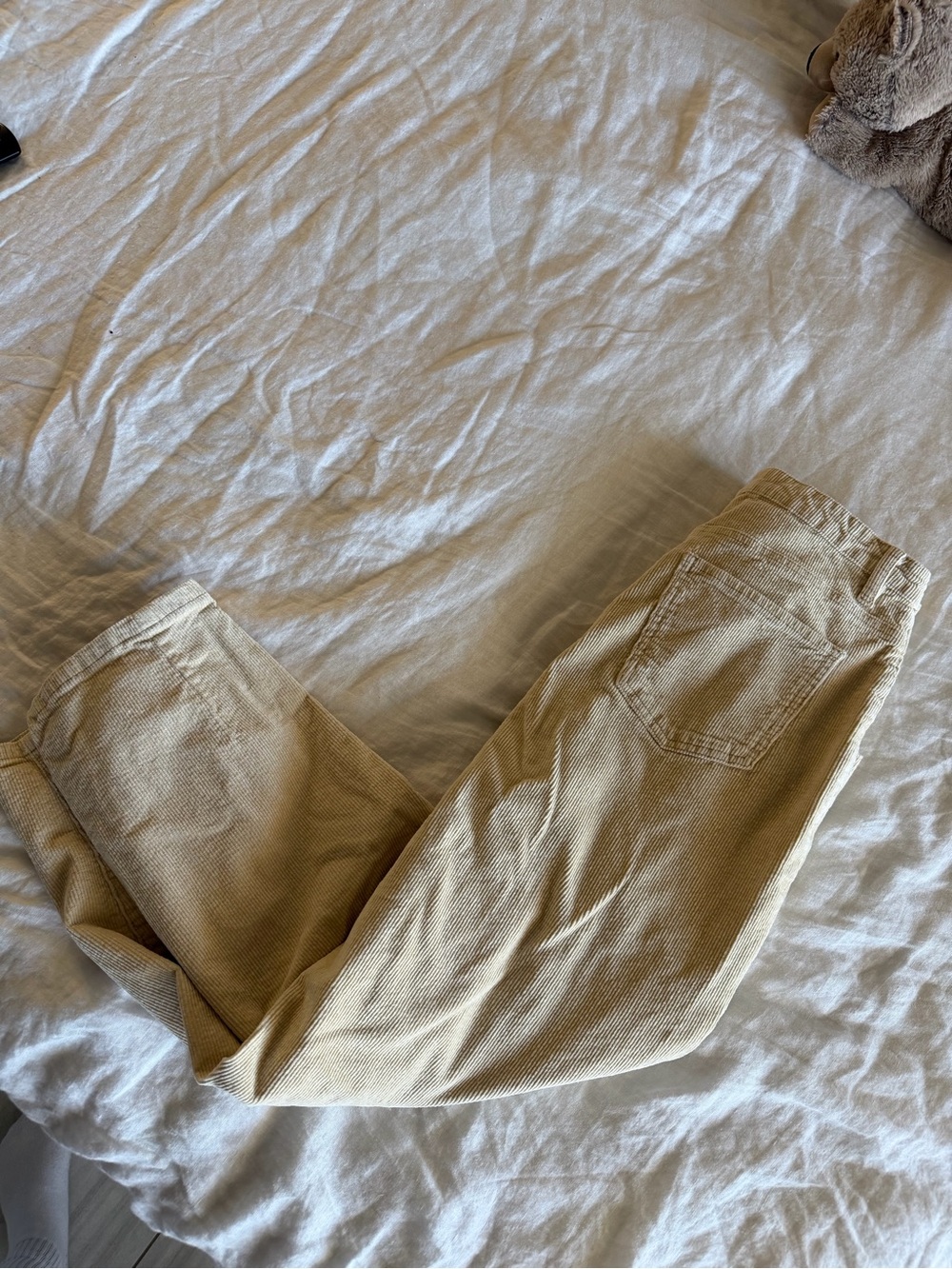 Vintage Corduroy Pants - Fits S/M Color: Cream